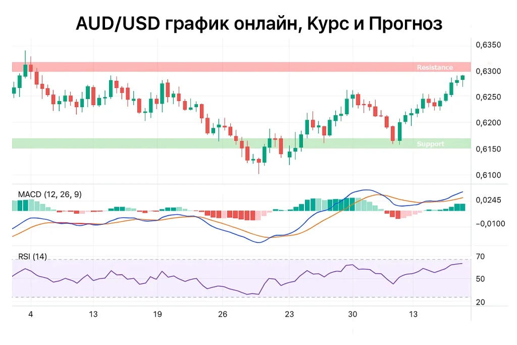 AUD/USD &mdash; График, курс и прогноз