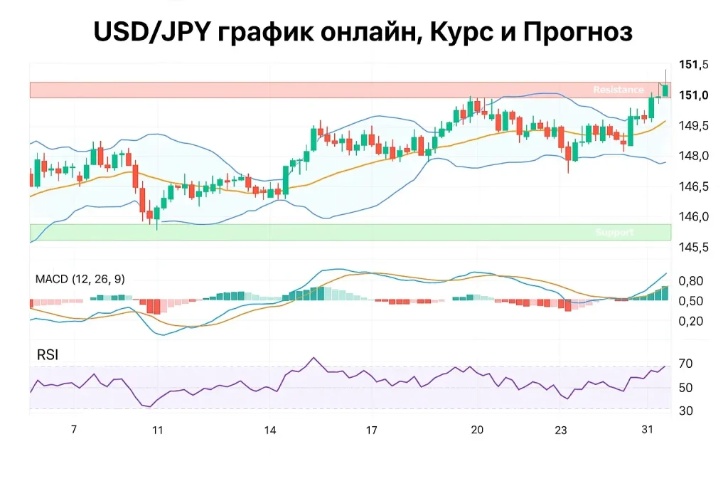 Обзор USD/JPY &mdash; Американский доллар против японской иены