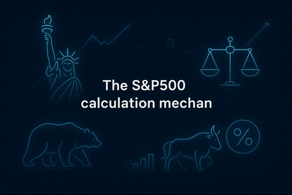 Индекс&nbsp;S&P 500&nbsp;рассчитывается по формуле взвешенной капитализации, где каждая компания вносит вклад пропорционально своей рыночной стоимости: